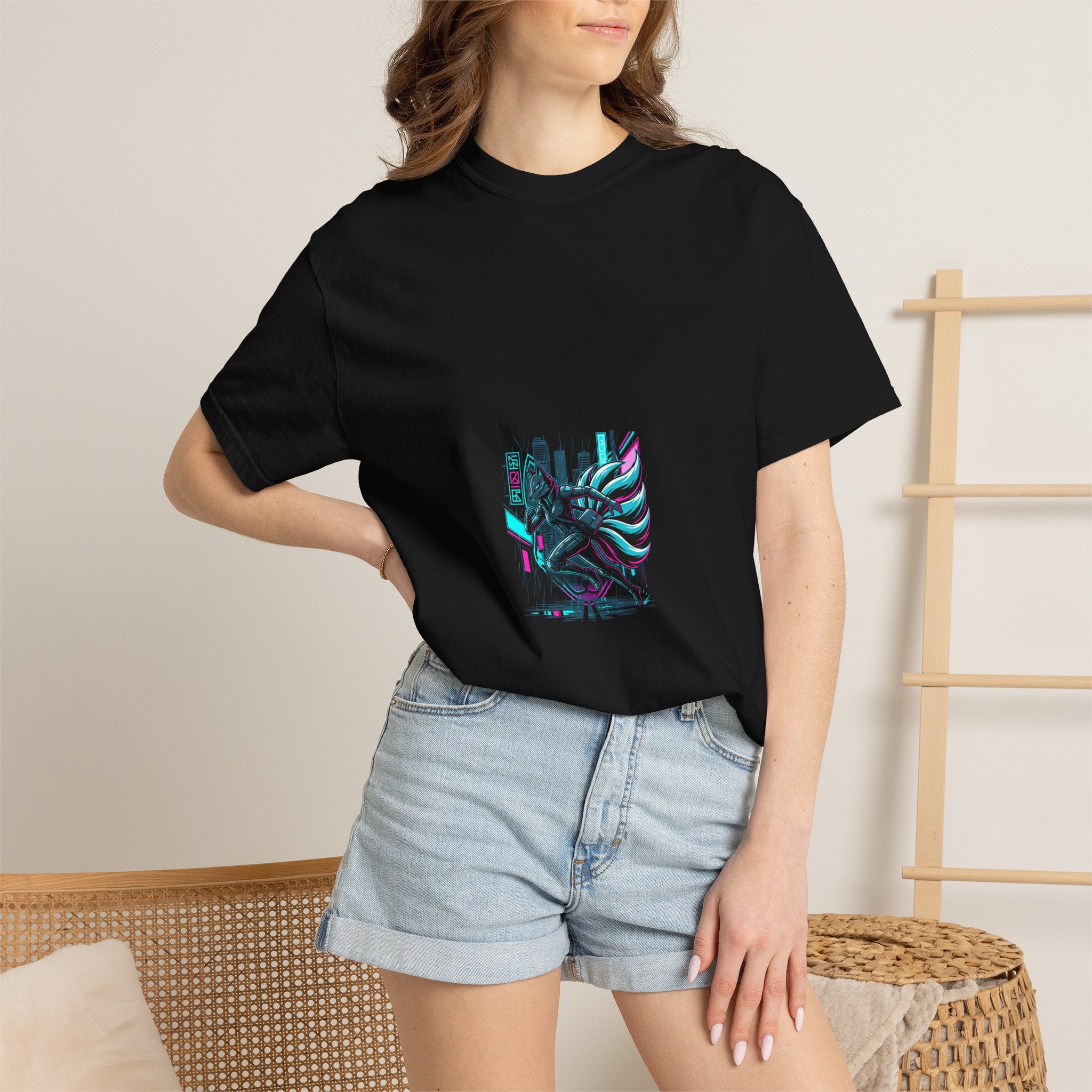 Neon Kitsune Night Shift Garment-Dyed Tee