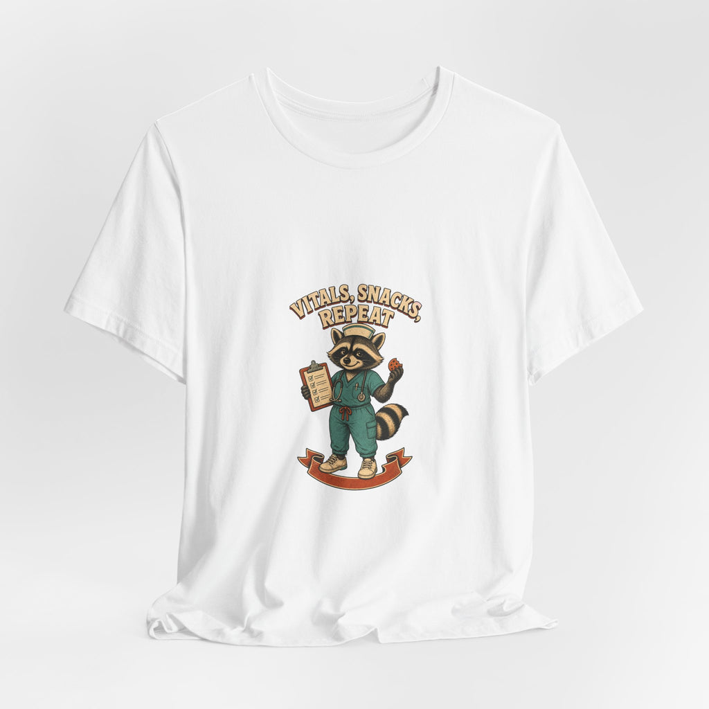 Vitals, Snacks, Repeat Raccoon Nurse Tee