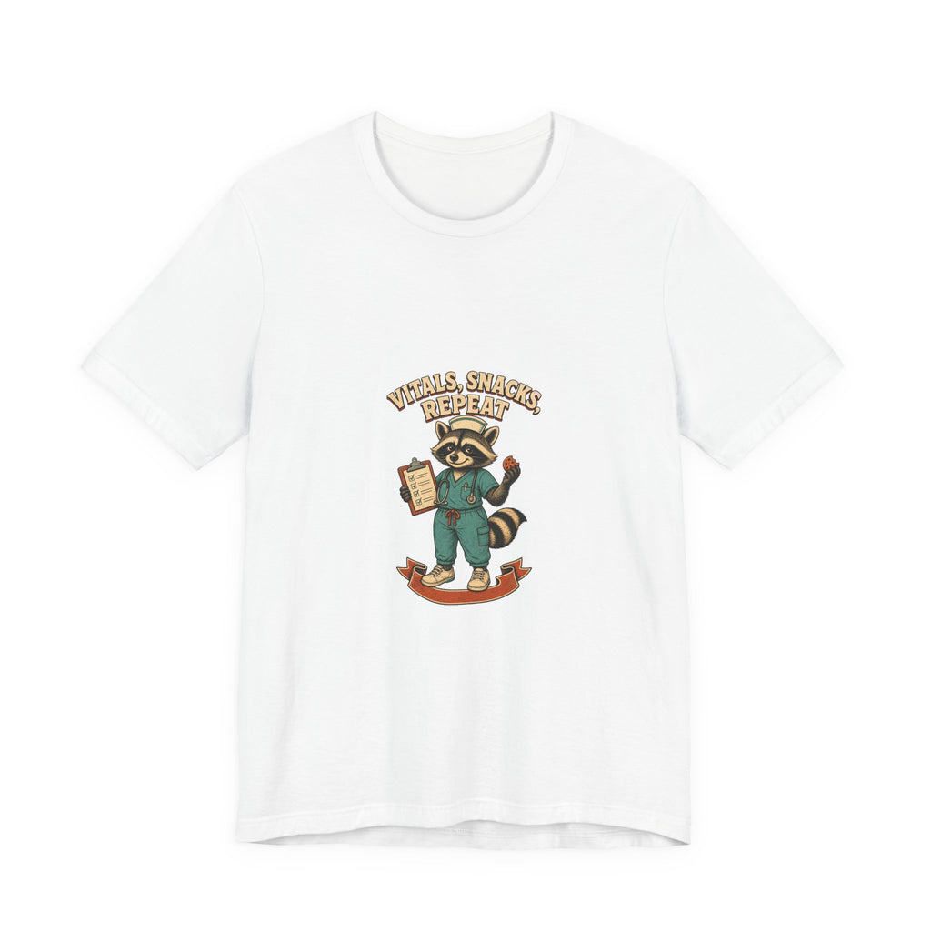 Vitals, Snacks, Repeat Raccoon Nurse Tee
